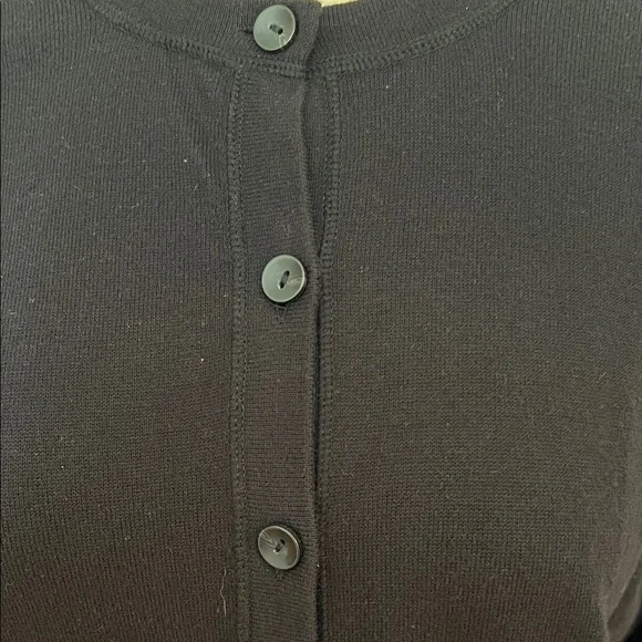 Women’s 3/4 Length Sleeve Eddie Bauer Black Button-Up Sweater Size XL - Picture 2 of 8